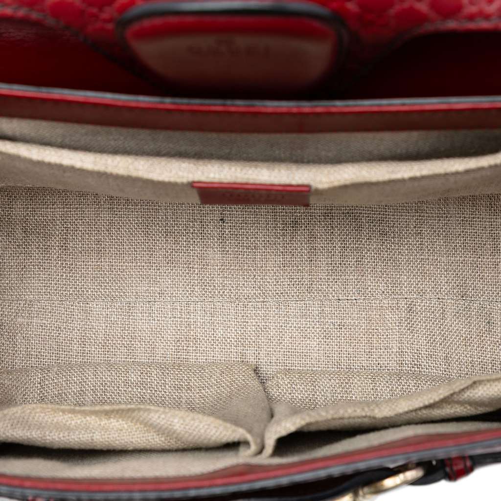 Gucci Medium Microguccissima Emily Shoulder Bag Red Leather Good condition - Model View