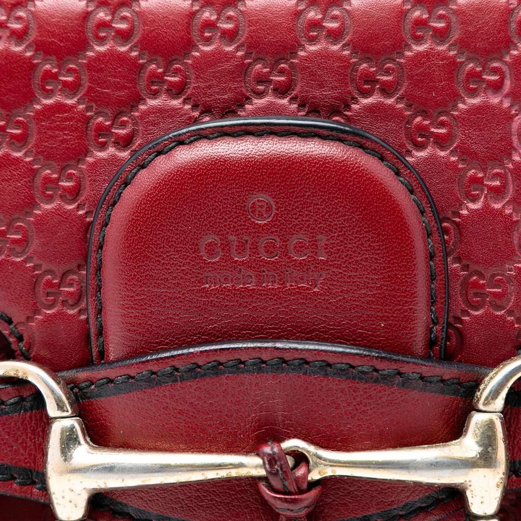 Gucci Medium Microguccissima Emily Shoulder Bag Red Leather Good condition - Box View