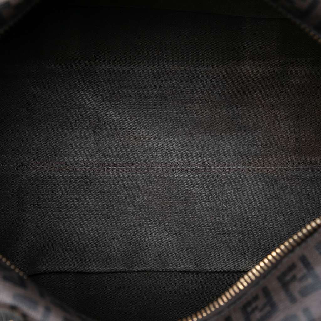 Fendi Zucchino Spalmati Forever Bauletto Boston Bag Brown Canvas Good condition - Model View