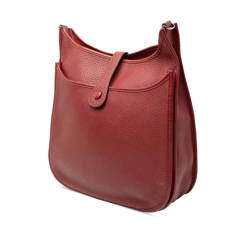 Hermès Clemence Evelyne III 29 Red Leather Good condition - Back View