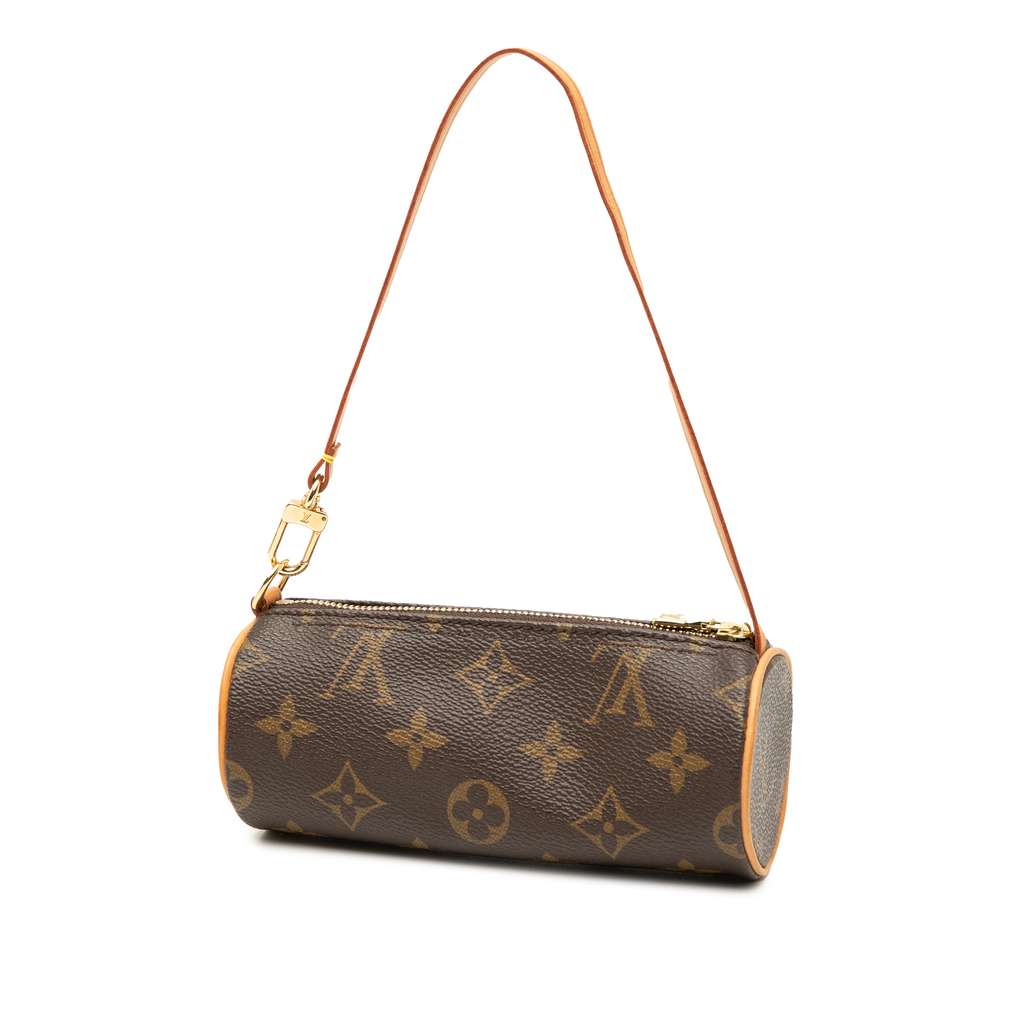 Louis Vuitton Monogram Papillon Pochette Brown Good condition - Back View