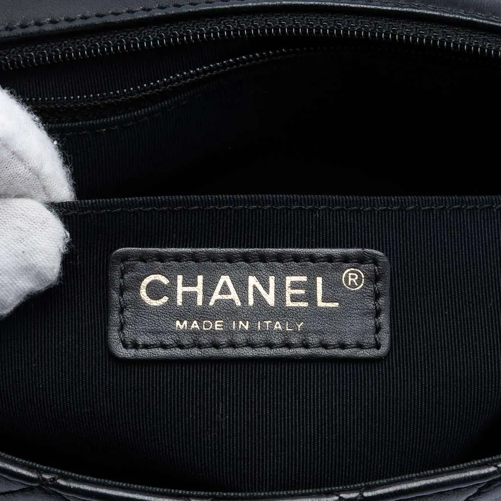 Chanel Medium Classic Lambskin Valentines Heart Charms Single Flap Black Leather Very good - Box View