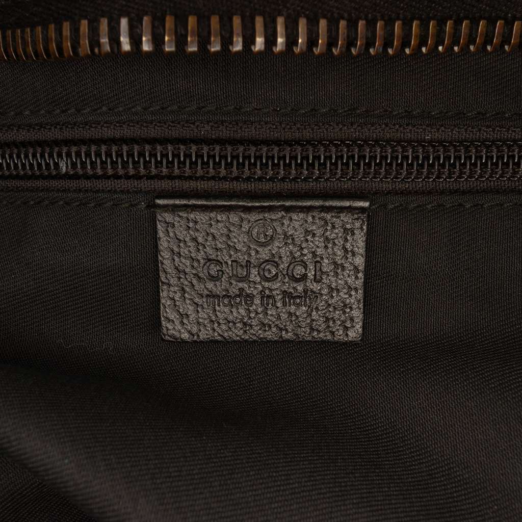 Gucci GG Canvas Web Satchel Black Canvas Good condition - Box View