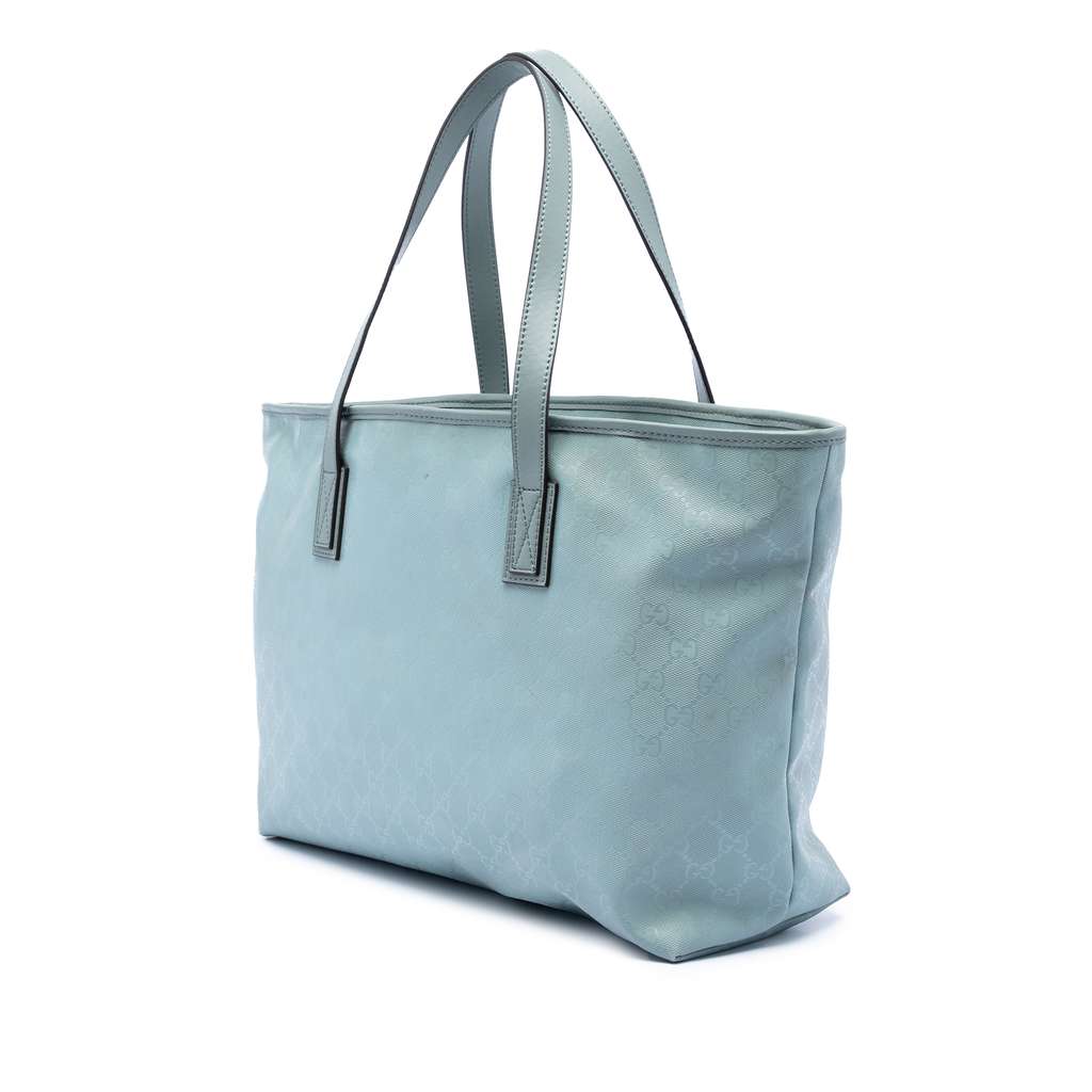 Gucci Medium GG Imprime Tote Blue Canvas Good condition - Back View