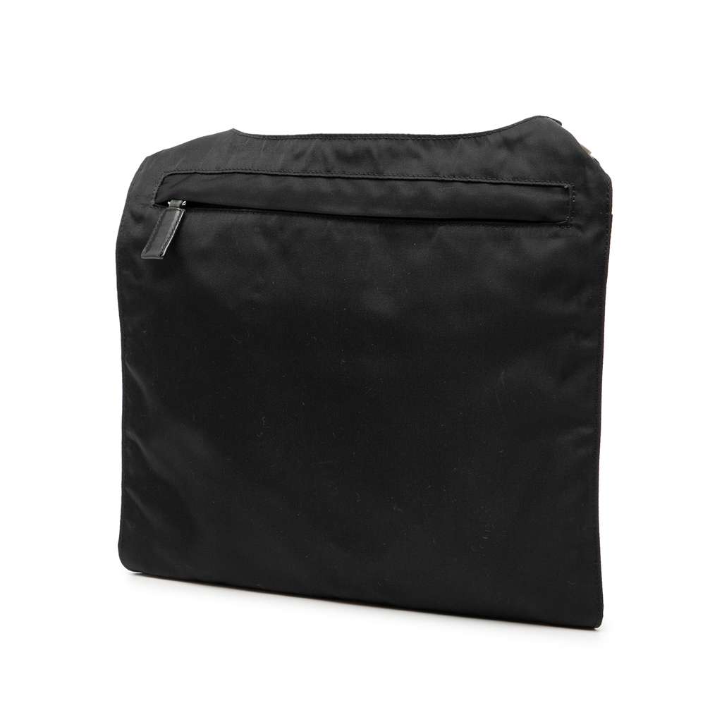 Prada Tessuto Zip Top Crossbody Black Good condition - Back View