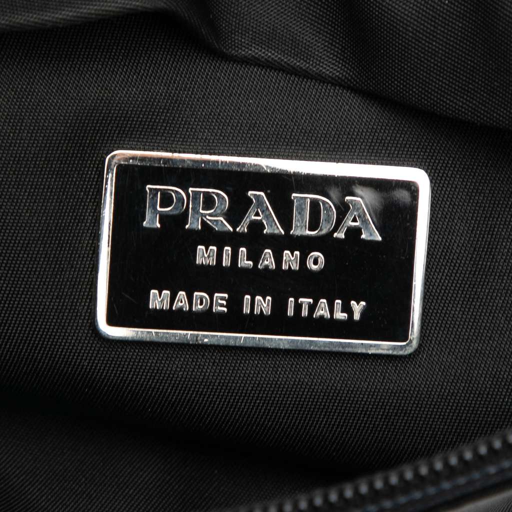 Prada Tessuto Zip Top Crossbody Black Good condition - Box View