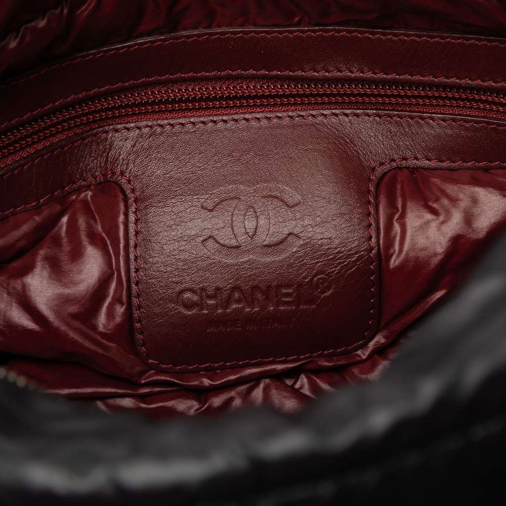 Chanel Small Quilted Nylon Coco Cocoon Tote Black Good condition - Box View