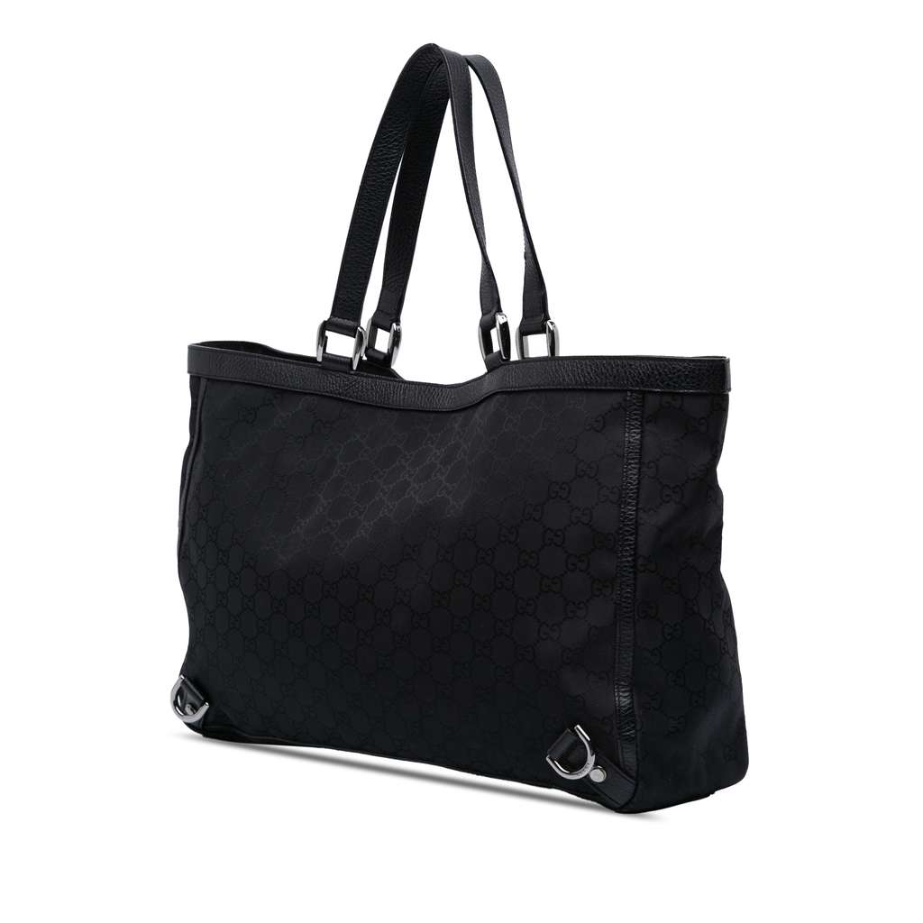 Gucci GG Canvas Abbey D Ring Tote Black Canvas Good condition - Back View