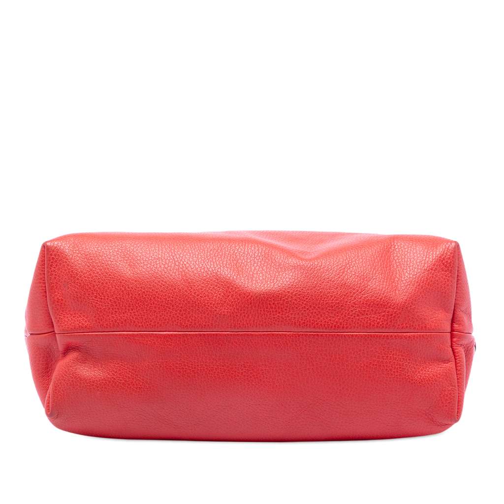 Gucci Leather Bamboo Tassel Tote Red Leather Good condition - Inside View