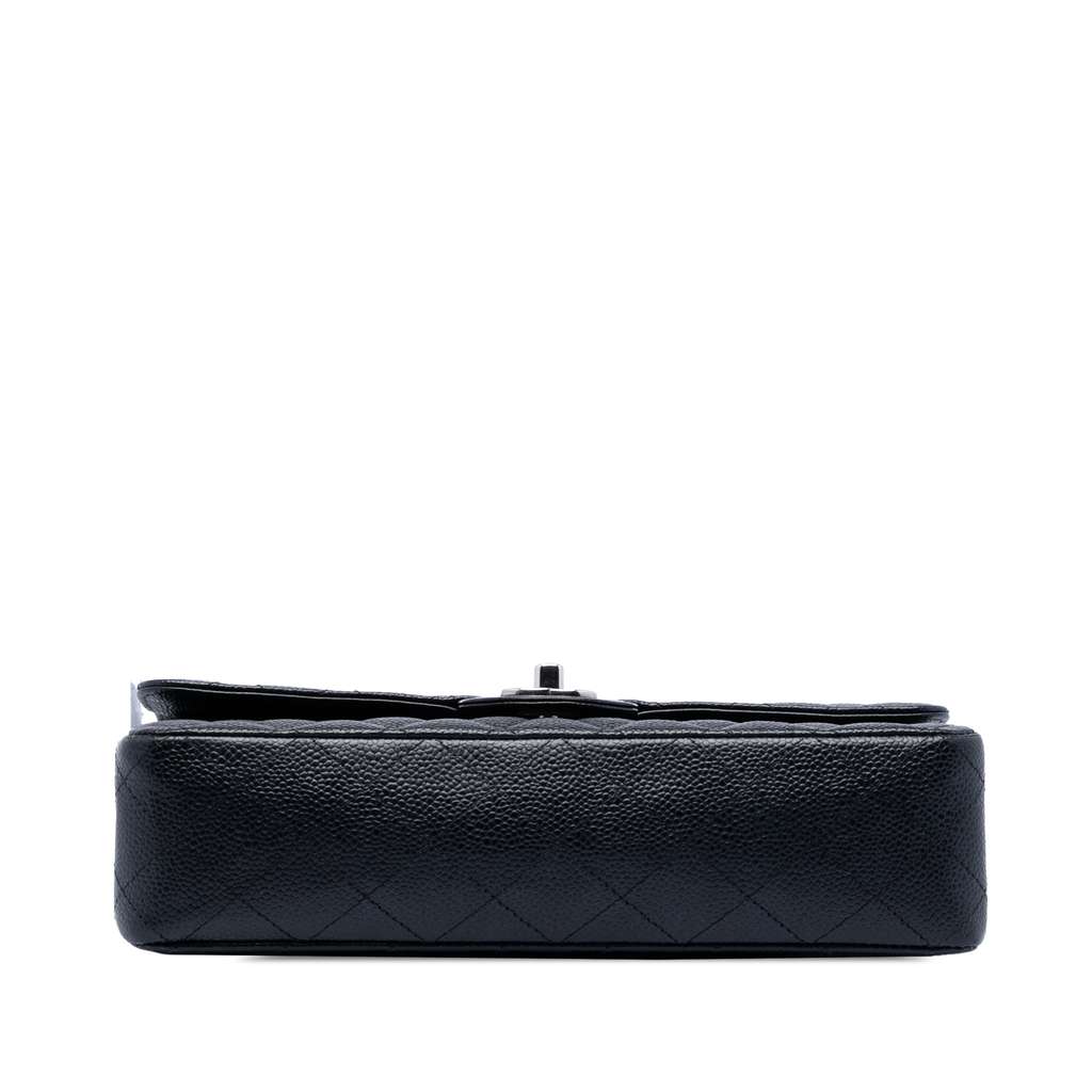 Chanel Medium Classic Caviar Double Flap Black Leather Good condition - Inside View