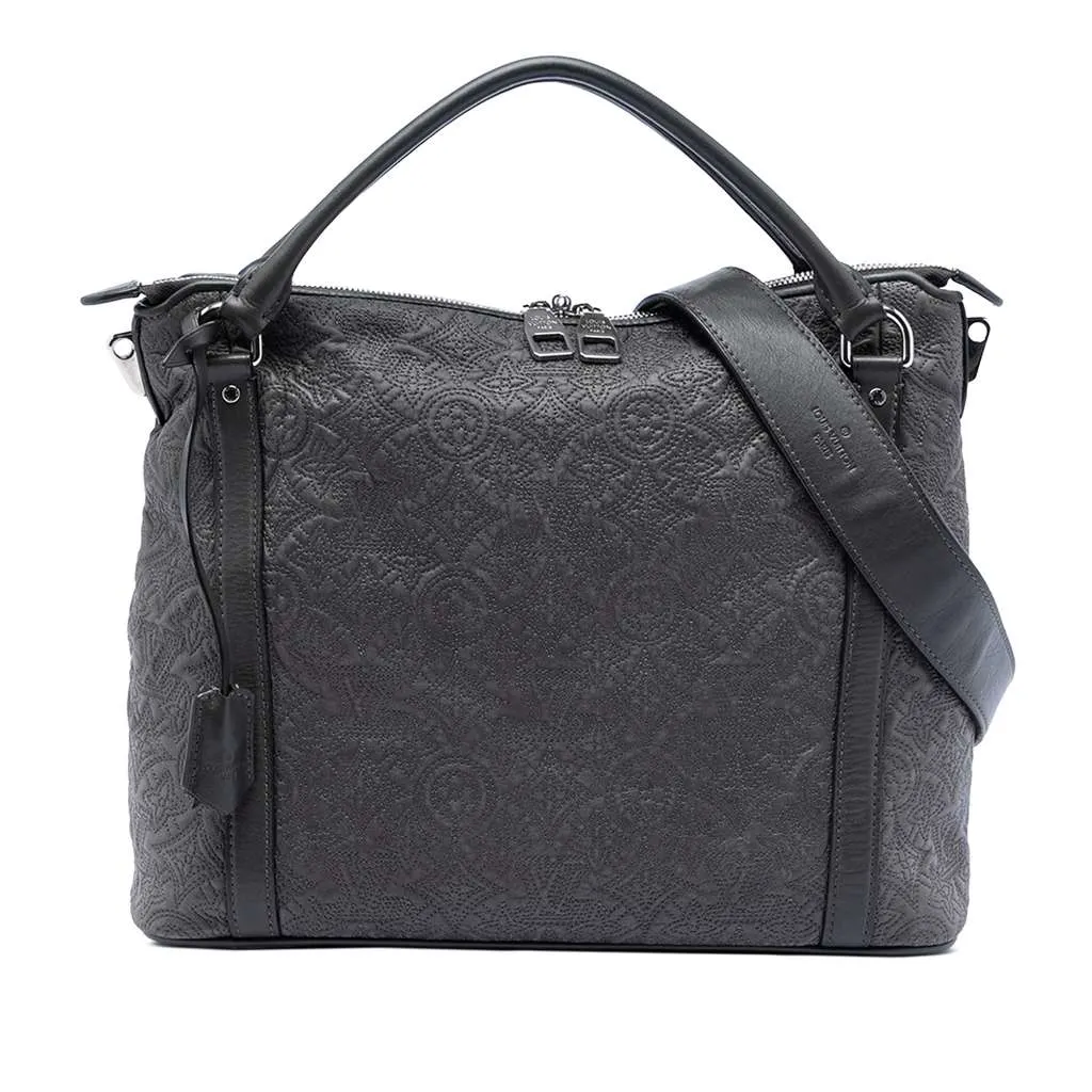 Louis Vuitton Monogram Antheia Ixia PM Grey Leather Very good - Front View