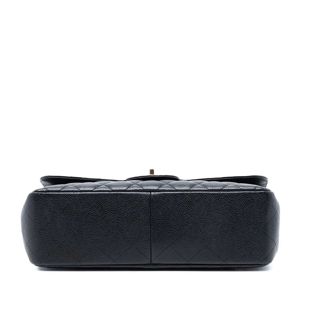 Chanel Jumbo Classic Caviar Double Flap Black Leather Good condition - Inside View