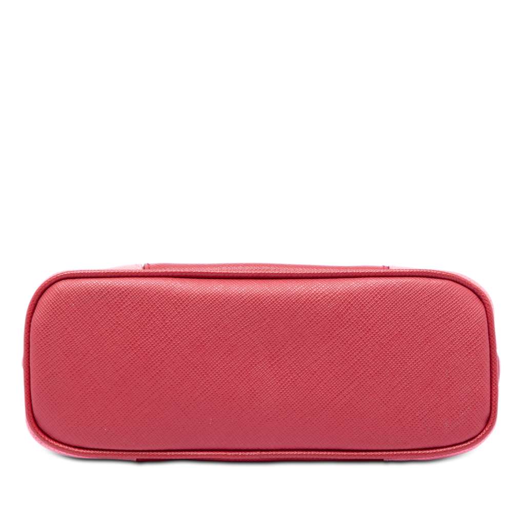 Prada Bicolor Saffiano Cosmetic Pouch Red Leather Good condition - Inside View