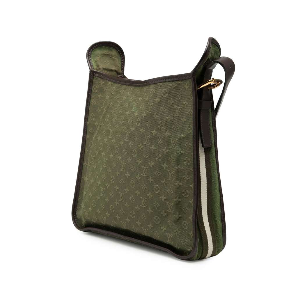 Louis Vuitton Monogram Mini Lin Besace Mary Kate Green Canvas Good condition - Back View