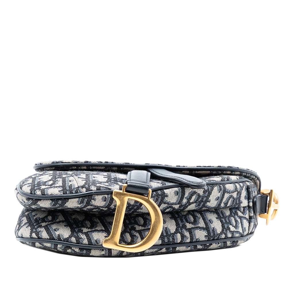 Dior Micro Oblique Canvas Saddle Bag Blue Canvas Good condition - Inside View