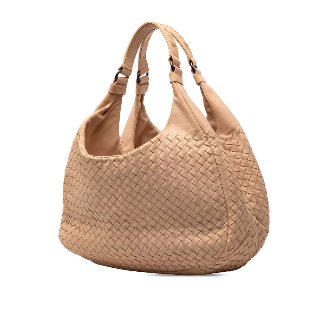 Bottega Veneta Medium Nappa Intrecciato Campana Hobo Brown Leather Good condition - Back View
