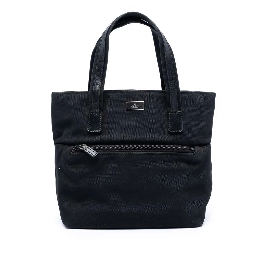 Gucci GG Canvas Handbag Black Canvas Very good - Front View