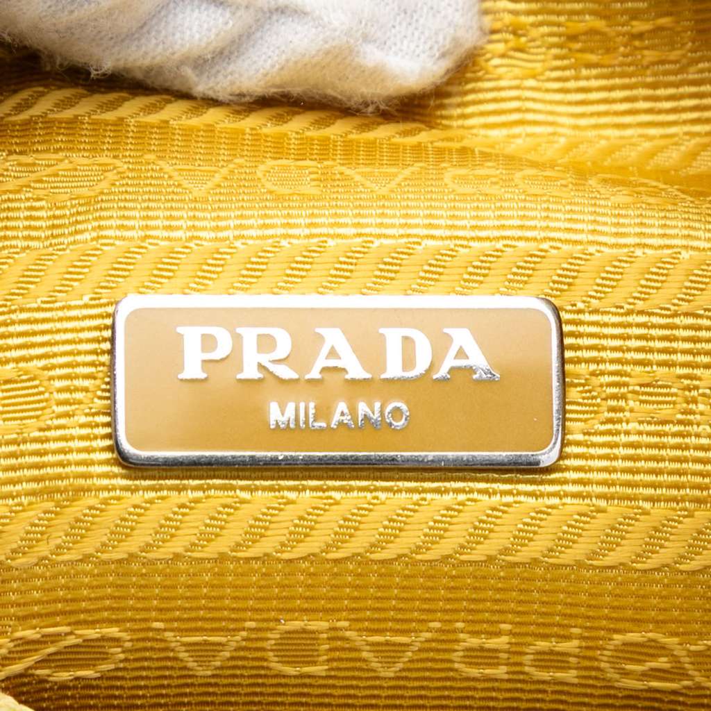 Prada Mini Tessuto Re Edition 2000 Shoulder Bag Yellow Good condition - Box View