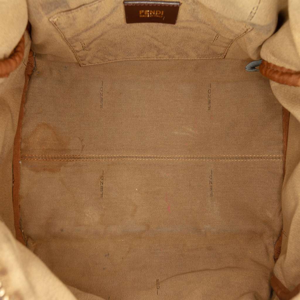 Fendi Zucca Canvas Chef Boston Bag Brown Canvas Good condition - Model View