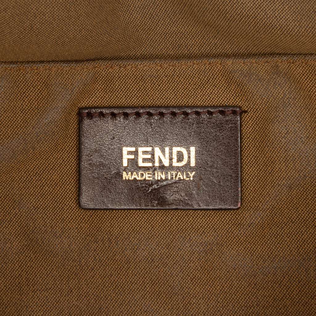 Fendi Zucca Canvas Chef Boston Bag Brown Canvas Good condition - Box View