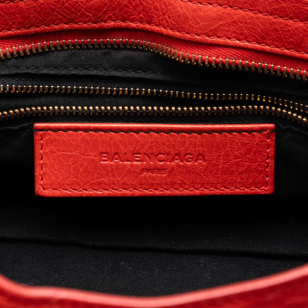 Balenciaga Lambskin Motocross City Giant 12 Satchel Red Leather Good condition - Box View