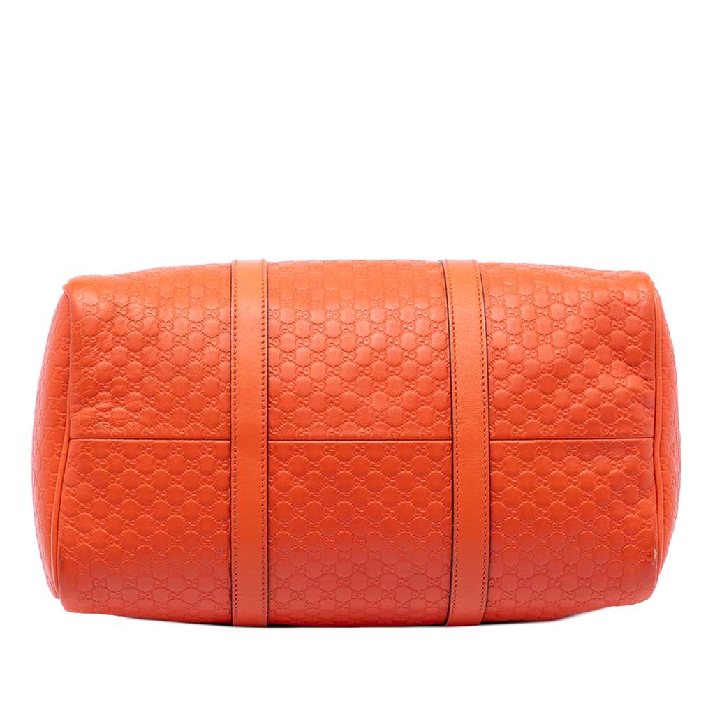 Gucci Medium Microguccissima Boston Bag Orange Leather Good condition - Inside View