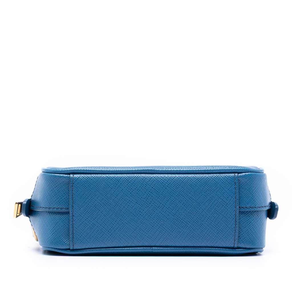 Prada Saffiano Lux Camera Bag Blue Leather Good condition - Inside View