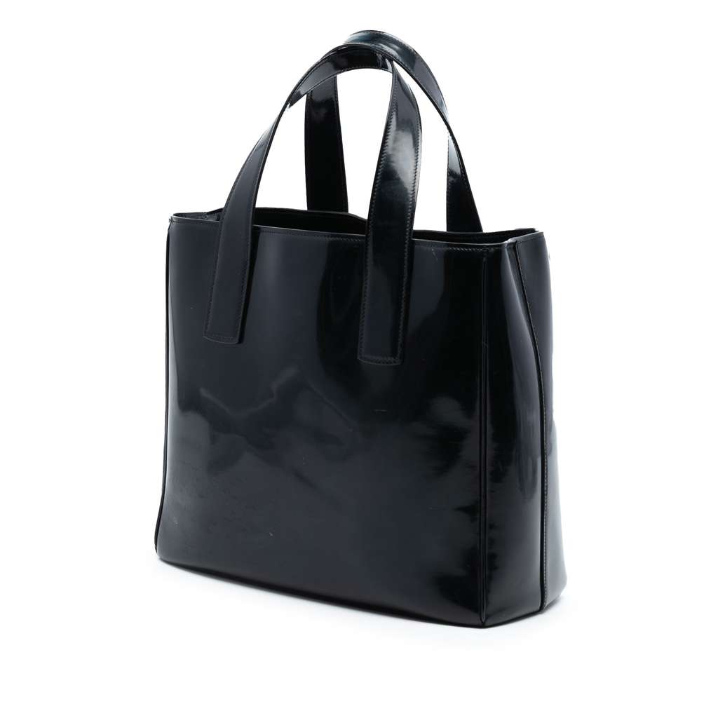 Prada Patent Tote Black Leather Good condition - Back View