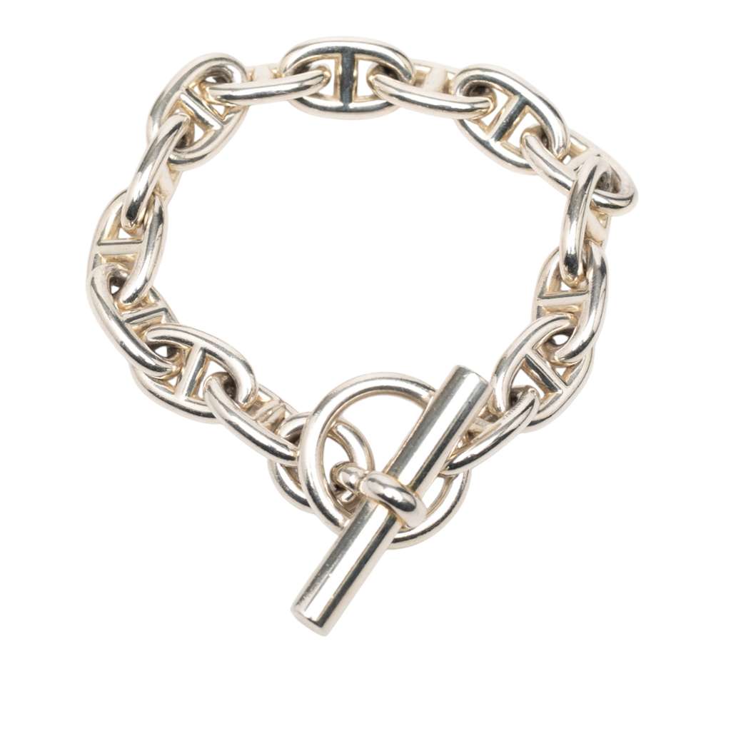 Hermès Sterling Silver Chaine d'Ancre Bracelet Medium Silver Silver Good condition - Inside View