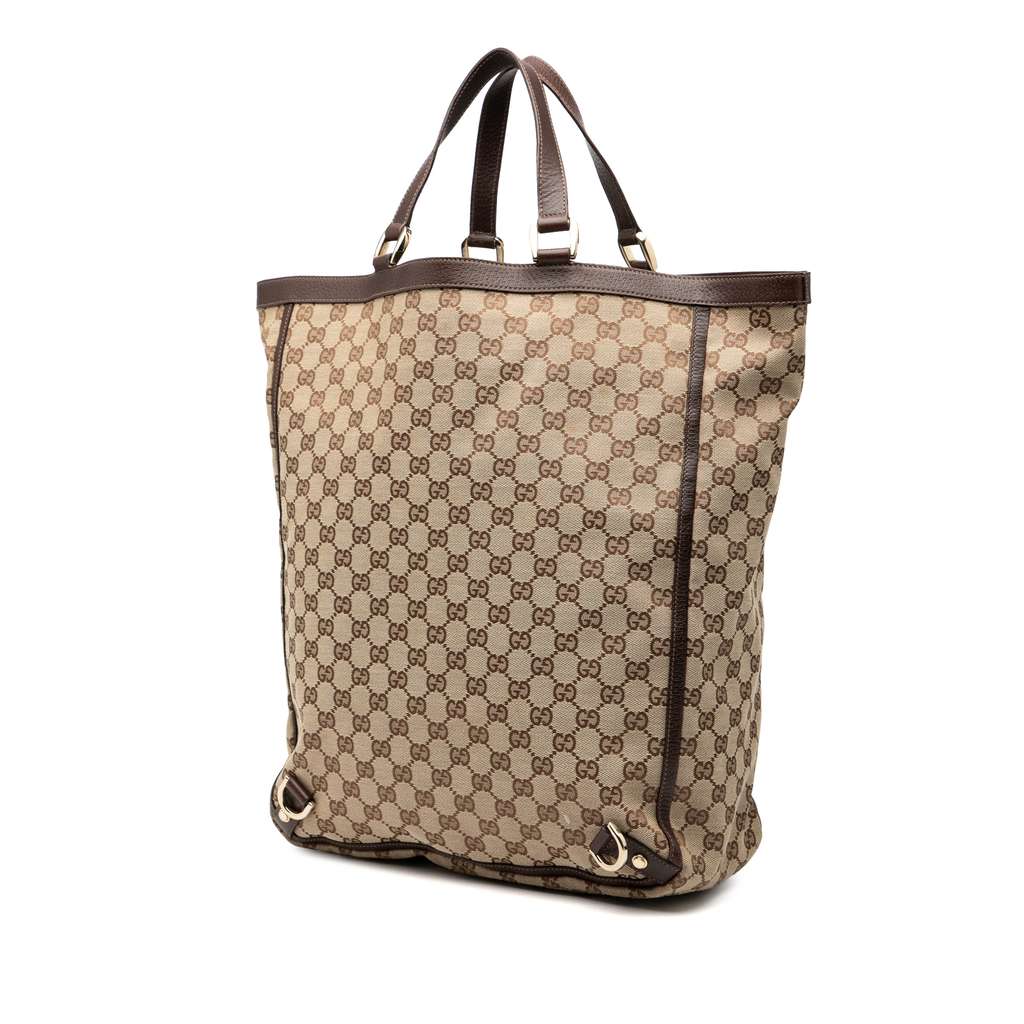 Gucci GG Canvas Abbey D Ring Tote Brown Canvas Good condition - Back View