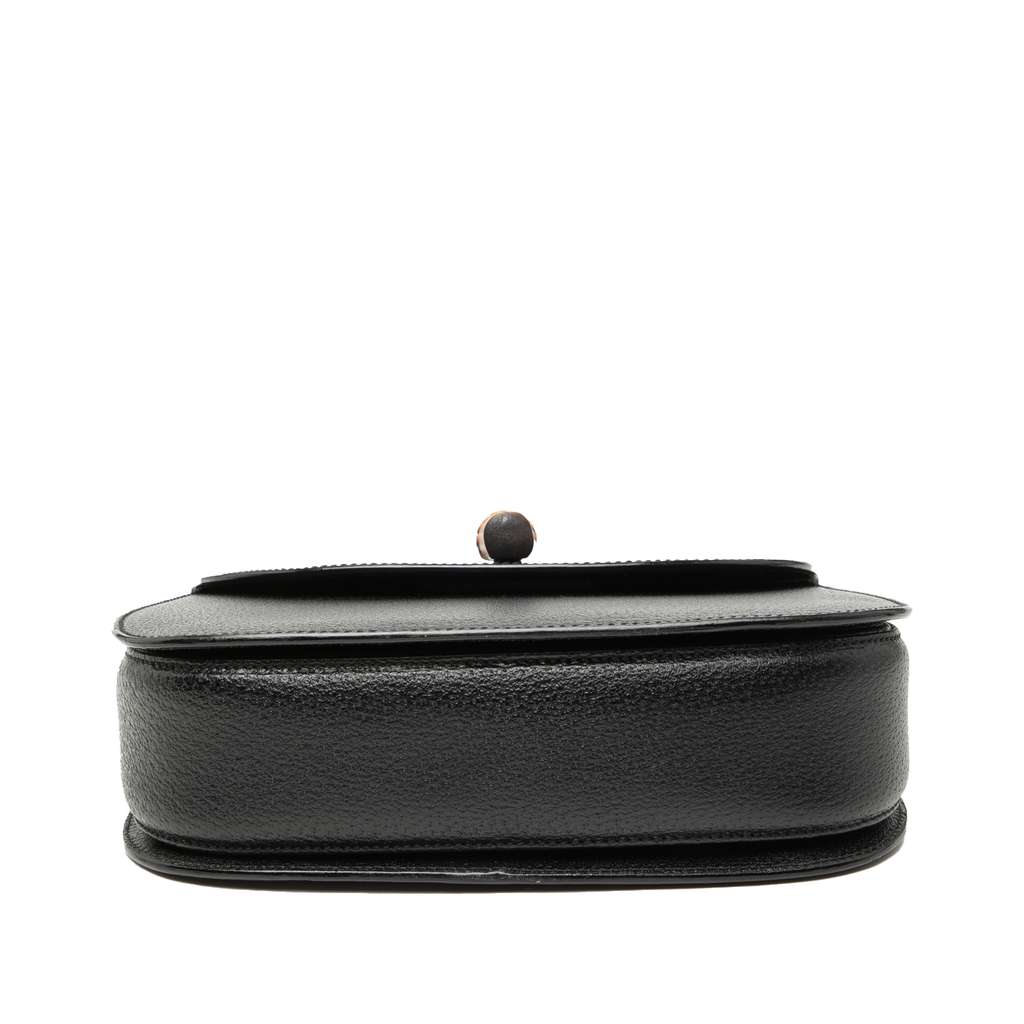 Gucci Grained Calfskin Bamboo Night Black Leather Good condition - Inside View