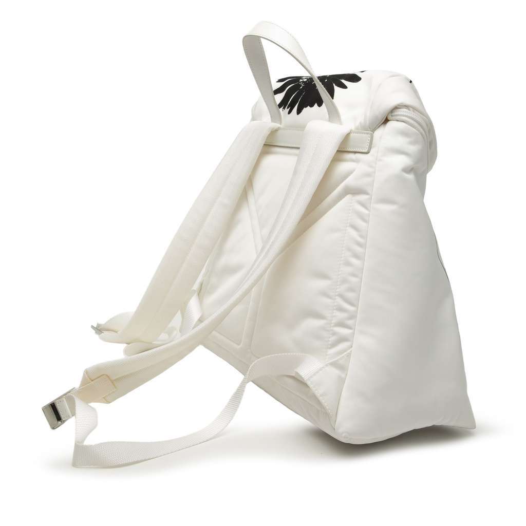 Prada Tessuto Signaux Backpack White Good condition - Back View