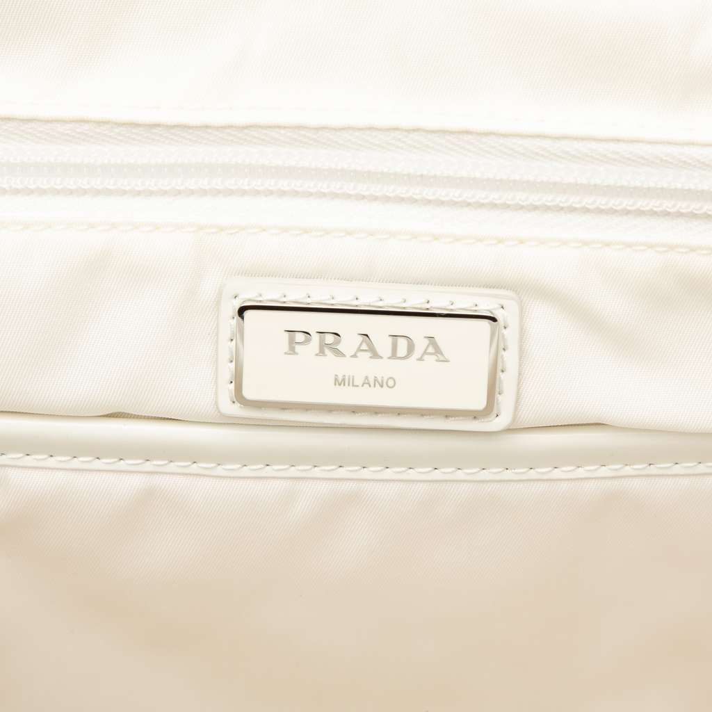 Prada Tessuto Signaux Backpack White Good condition - Box View