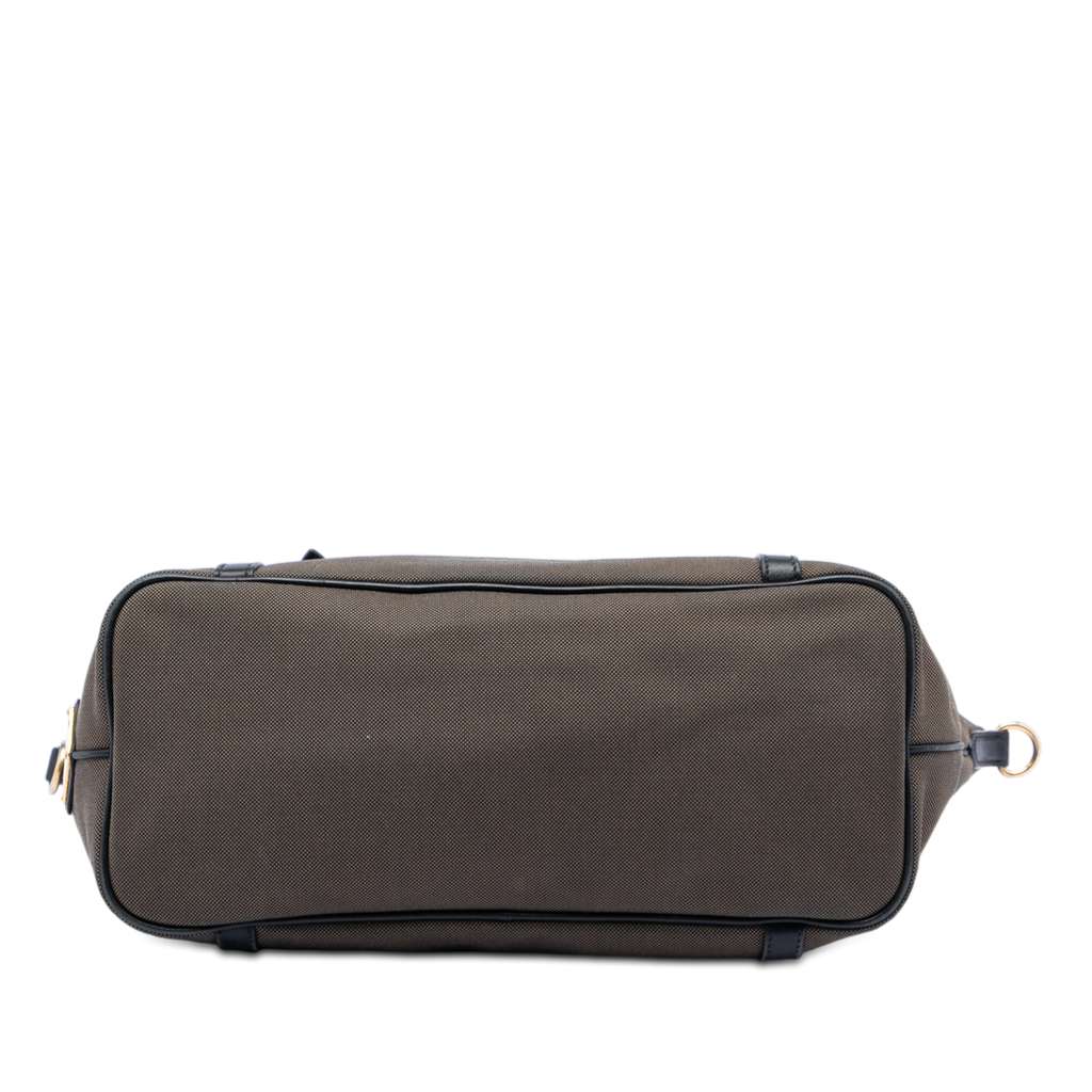 Prada Canvas Canapa Logo Satchel Brown Canvas Good condition - Inside View