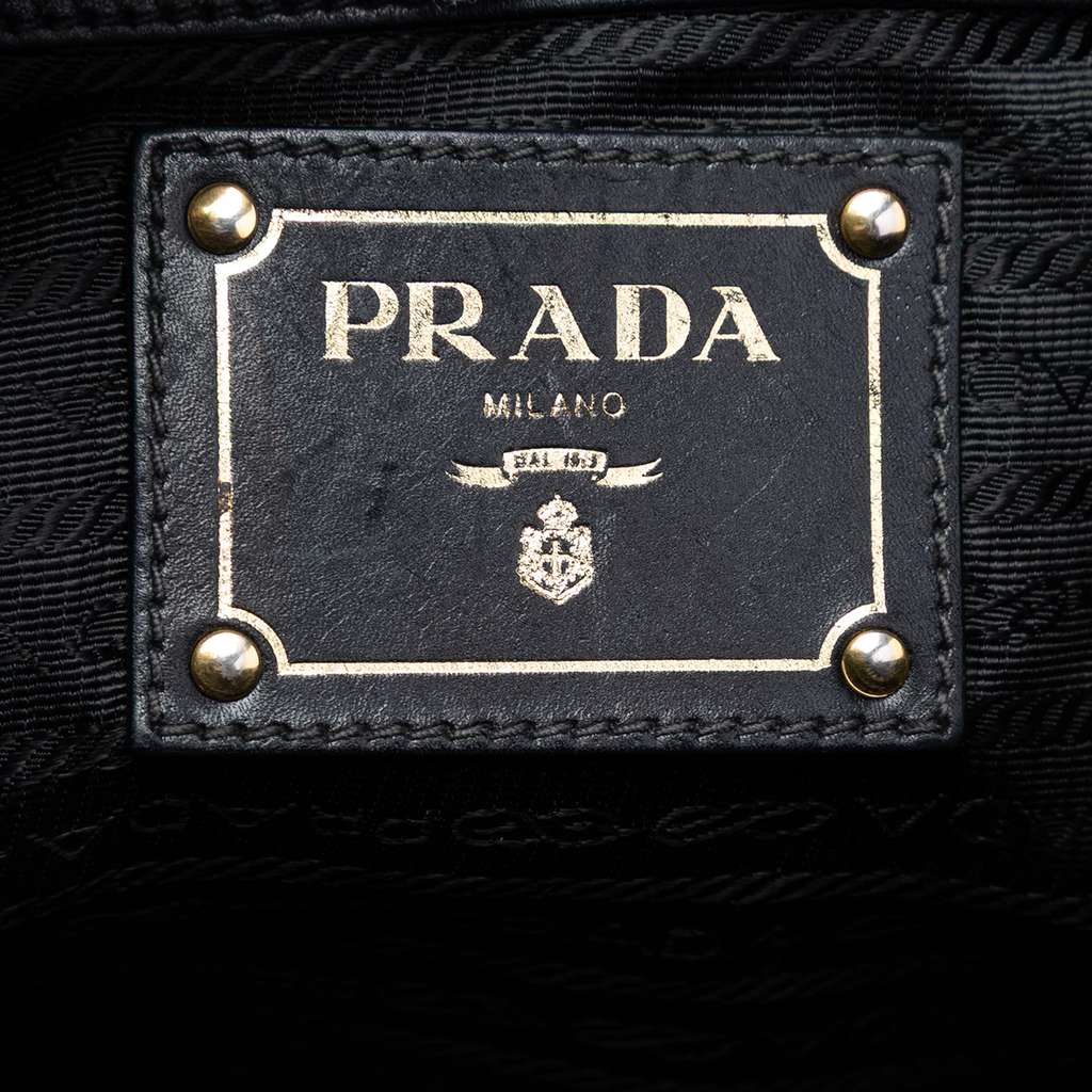 Prada Canvas Canapa Logo Satchel Brown Canvas Good condition - Box View