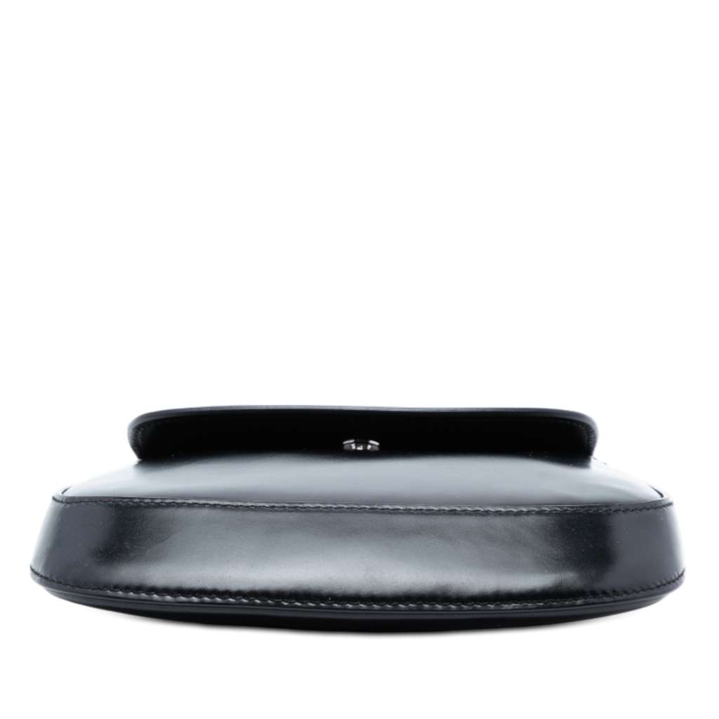 Prada Mini Spazzolato Cleo Flap Black Leather Good condition - Inside View