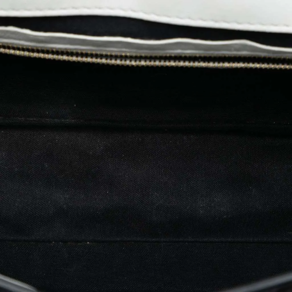Fendi Joshua Vides California Sky Medium Embossed Leather Baguette Satchel White Leather Very good - Model View