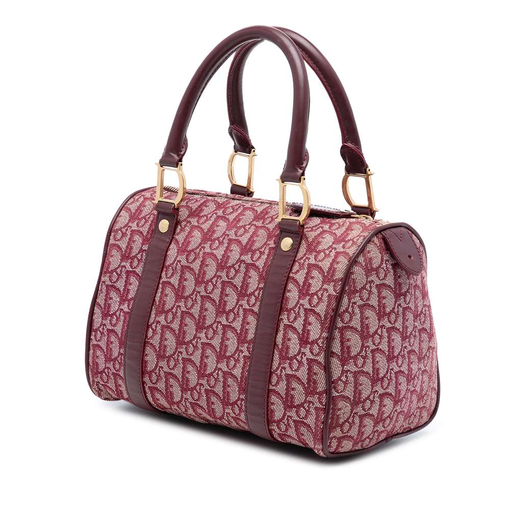 Dior Mini Diorissimo Trotter Canvas Boston Bag Red Canvas Good condition - Back View