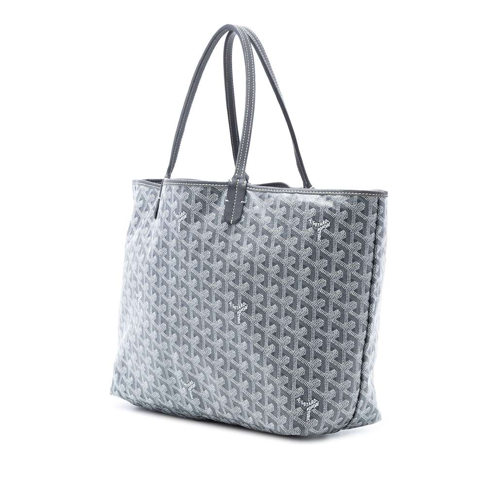 Goyard Goyardine Saint Louis PM Grey Canvas Good condition - Back View