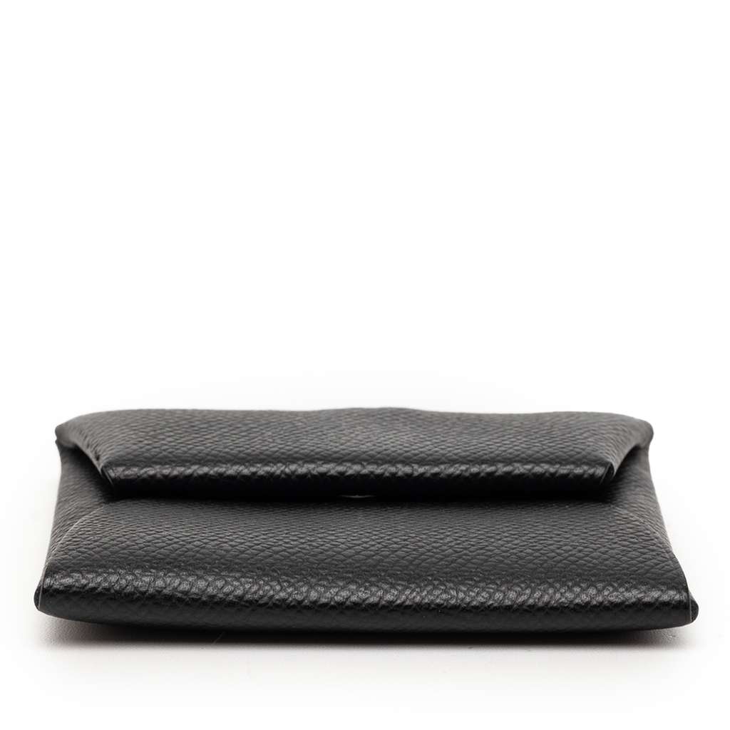 Hermès Epsom Bastia Change Purse Black Leather Good condition - Inside View