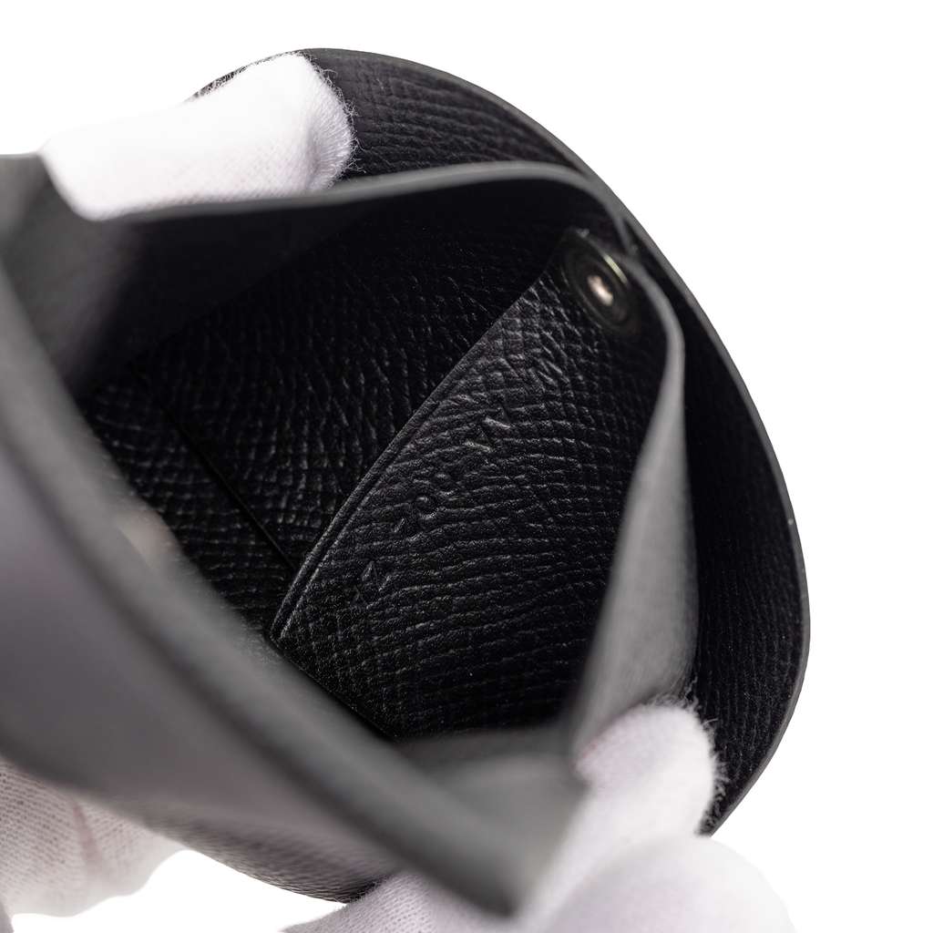 Hermès Epsom Bastia Change Purse Black Leather Good condition - Box View