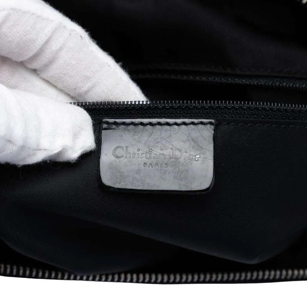 Dior Nylon and Calfskin Bow Handbag Black Polyamide Very good - Box View