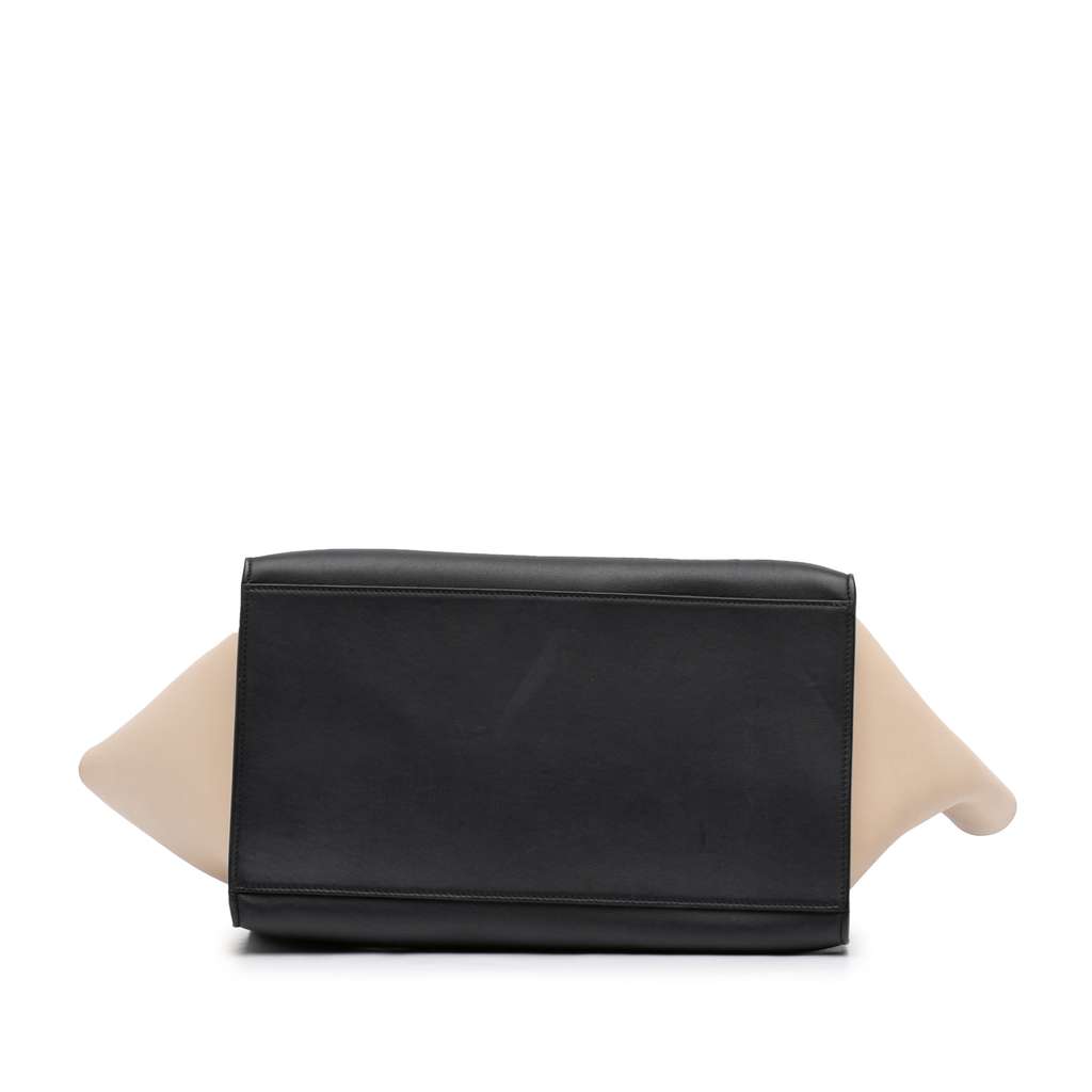 Celine Medium Tricolor Leather Trapeze Satchel Black Leather Good condition - Inside View
