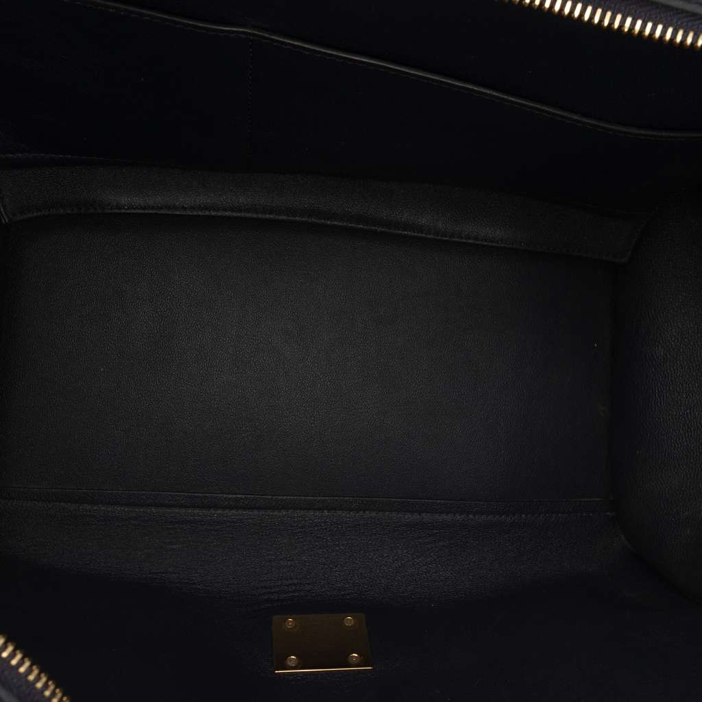 Celine Medium Tricolor Leather Trapeze Satchel Black Leather Good condition - Model View