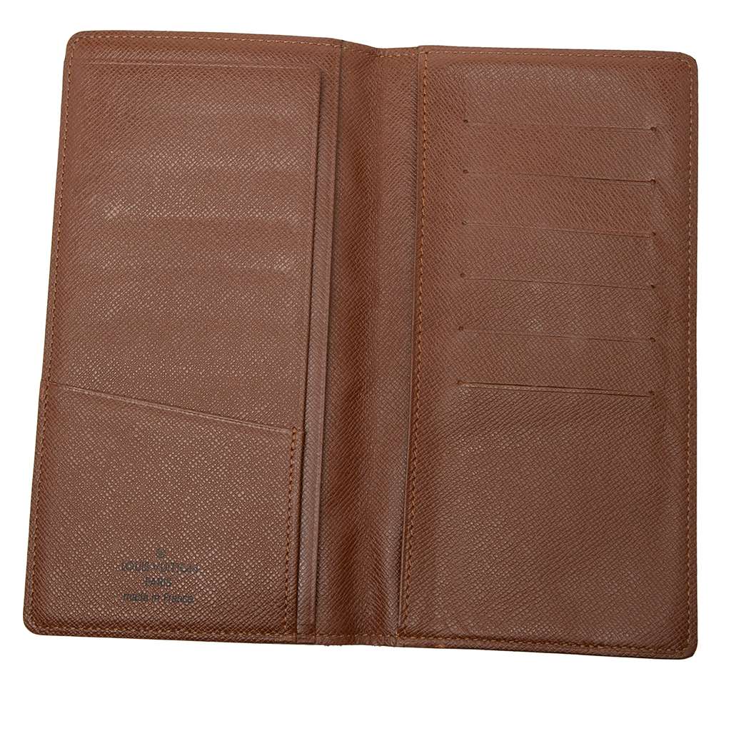 Louis Vuitton Monogram Brazza Long Wallet Brown Good condition - Model View