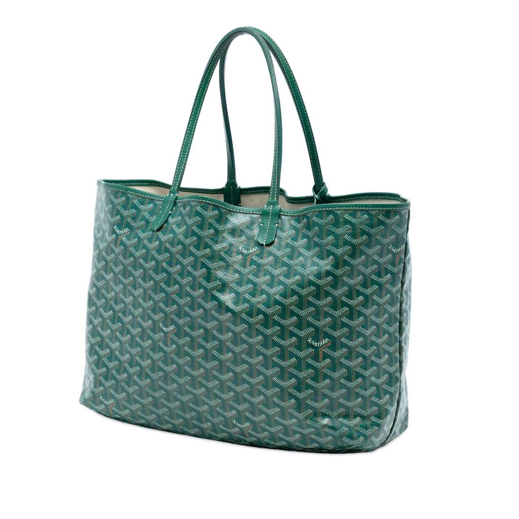 Goyard Goyardine Saint Louis PM Green Canvas Good condition - Back View