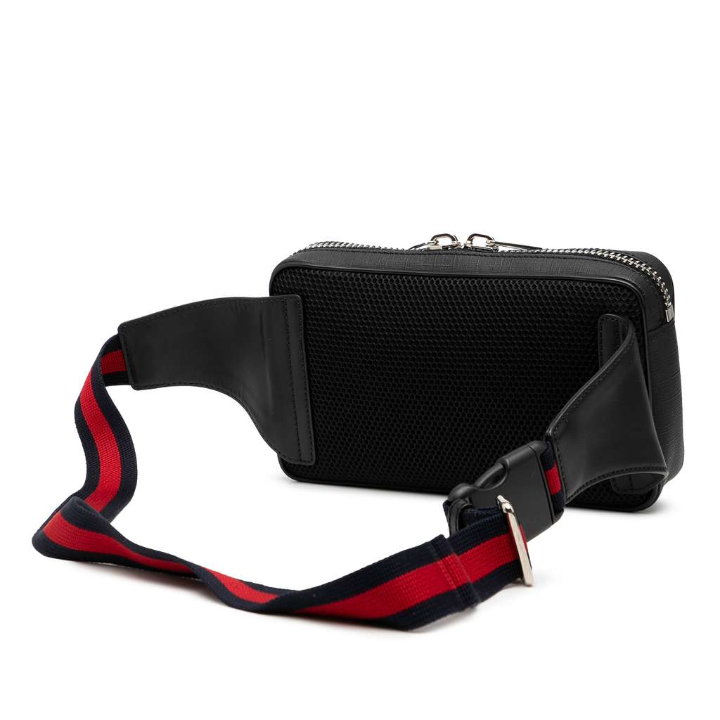 Gucci Small GG Supreme Web Belt Bag Black Canvas Good condition - Back View
