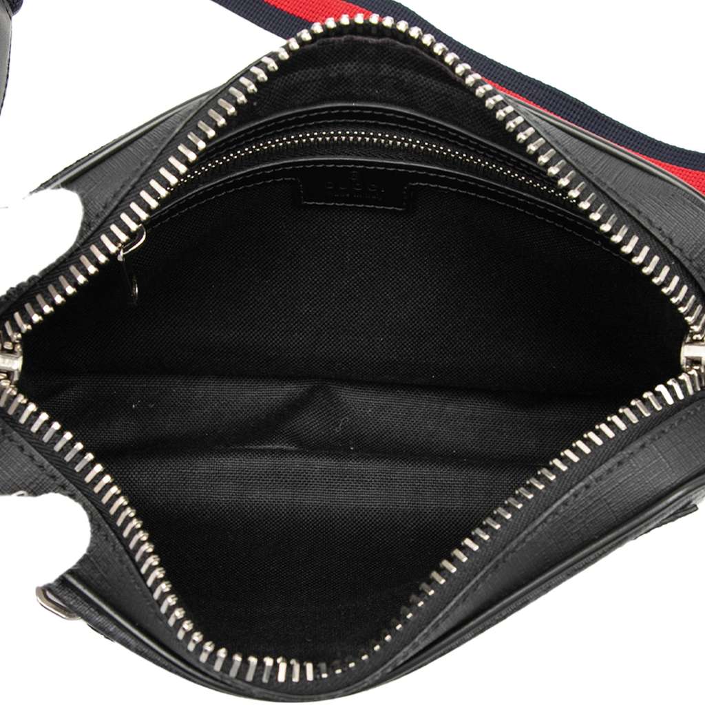 Gucci Small GG Supreme Web Belt Bag Black Canvas Good condition - Model View