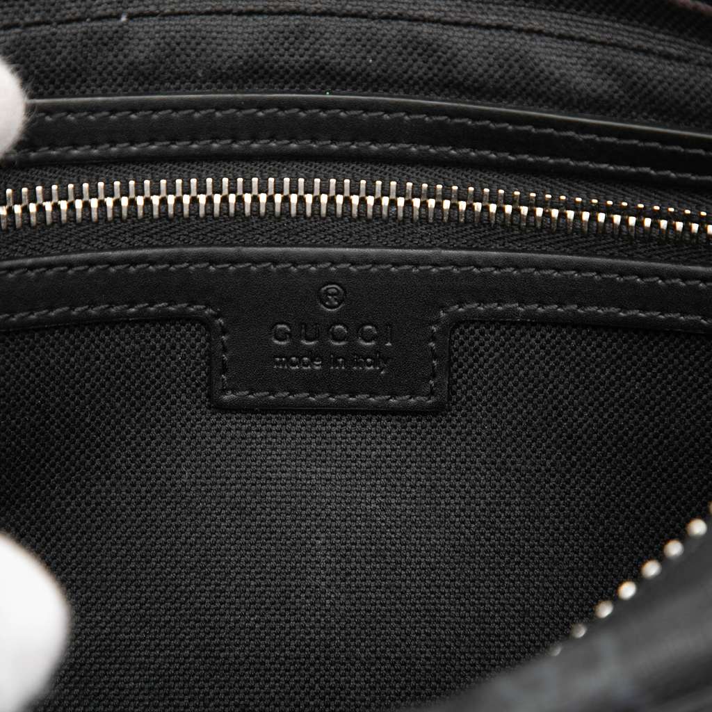 Gucci Small GG Supreme Web Belt Bag Black Canvas Good condition - Box View
