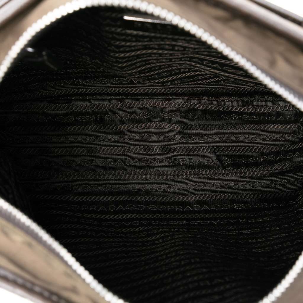 Prada Tessuto Zip Top Crossbody Brown Good condition - Model View